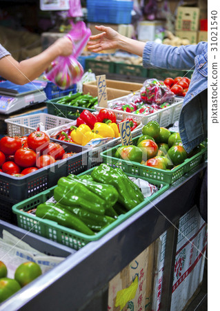 果菜市場，蔬菜，攤販，果物や野菜市場、野菜，Fruit and vegetable market, 31021540