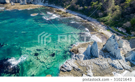 Aerial photography Aomori Prefecture Shimokita Peninsula Hidagaura 31021643