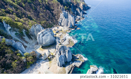 Aerial photography Aomori Prefecture Shimokita Peninsula Hidagaura 31021651