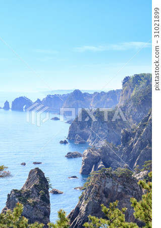 Sanriku Reconstruction National Park Iwate prefecture Kitayamasaki cliff walled landscape 31021899