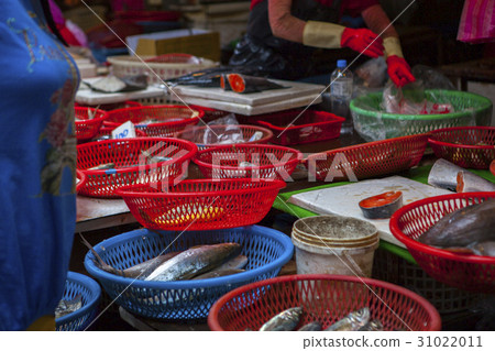 魚市場 ，水產，生鮮,魚市場、魚、新鮮な、Fish market, aquatic products 31022011