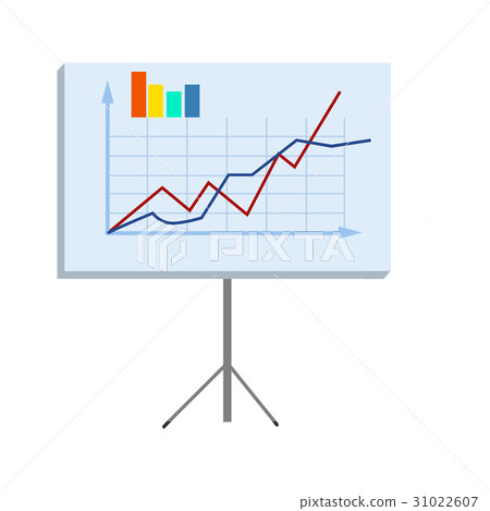 Business Chart on Stand Isolated illustration 31022607