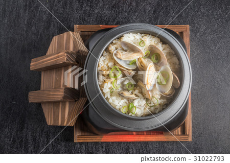 Japanese clams cooked rice with clams Japanese clams cooked rice with clams 31022793