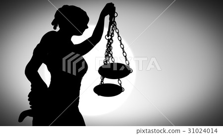 Themis with scale and sword 3d rendering 31024014
