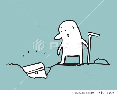 The treasure hunter, Doodle vector illustration. 31024596