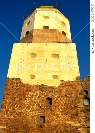 Detail of Vyborg Castle in sunset light 31024707