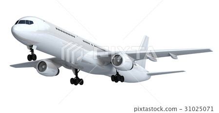 White isolated passenger liner 31025071