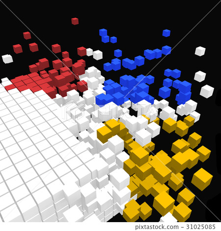 Cubic explosion - Stock Illustration [31025085] - PIXTA