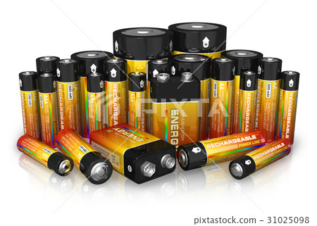 Group of different size batteries Group of different size batteries 31025098
