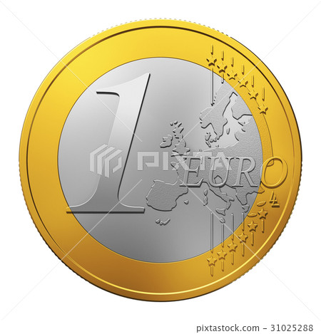 One Euro coin isolated on white One Euro coin isolated on white 31025288