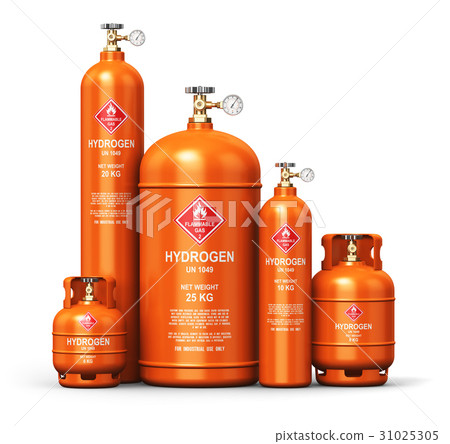 Set liquefied hydrogen industrial gas containers 31025305