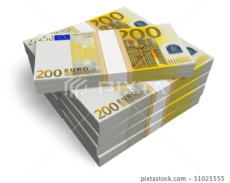 Stacks of 200 Euro banknotes 31025555