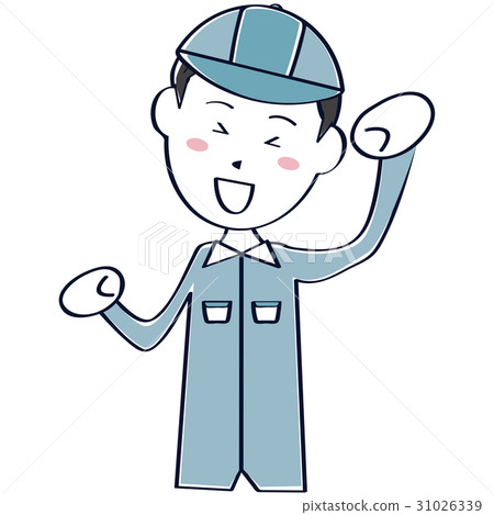 Male worker upper body guts pose 31026339