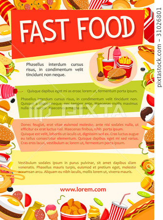 Vector fast food poster for fastfood restaurant 31026801