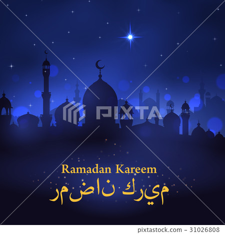 Vector greeting card of mosque for Ramadan Kareem Vector greeting card of mosque for Ramadan Kareem 31026808