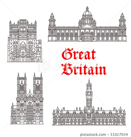 Architecture landmarks of Great Britain vector Architecture landmarks of Great Britain vector 31027034