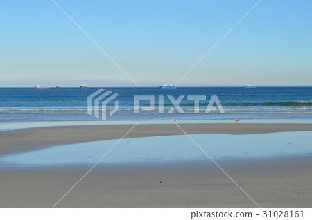 South Africa, the coast of Cape Town. You see the fishing boat across the puddle. South Africa, the coast of Cape Town. You see the fishing boat across the puddle. 31028161