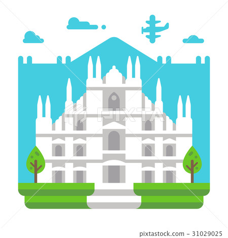 Flat design Milano Duomo Flat design Milano Duomo 31029025
