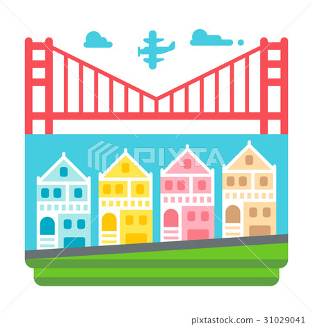 Flat design Painted Ladies 31029041