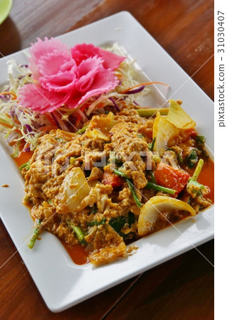 Thai food, Poo Pad Pong Curry 31030407