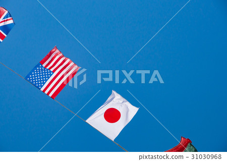 日本和美國的國旗 31030968
