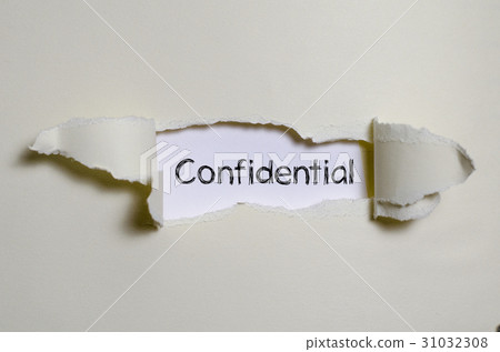 The word confidential appearing behind torn paper. The word confidential appearing behind torn paper. 31032308