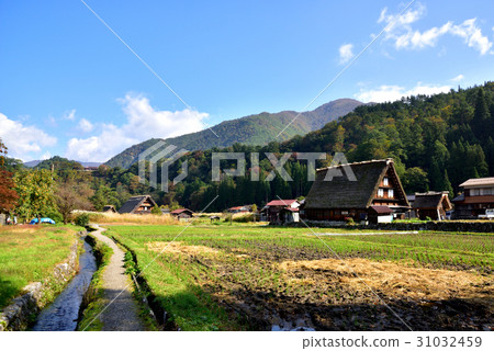 白川鄉的早晨流蘇建築神定居點 31032459