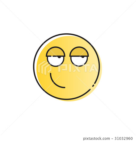 Yellow Smiling Cartoon Face Positive People Yellow Smiling Cartoon Face Positive People 31032960