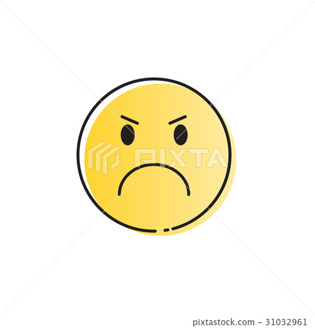 Yellow Cartoon Face Angry People Emotion Icon Yellow Cartoon Face Angry People Emotion Icon 31032961