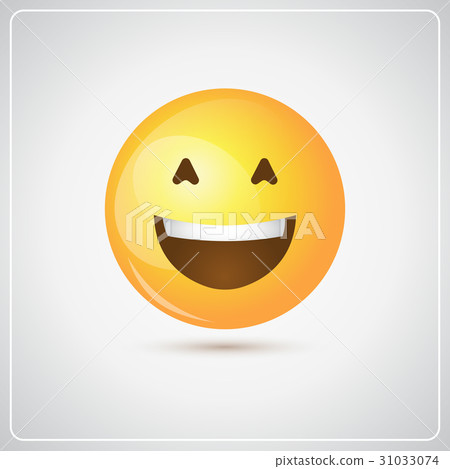 Yellow Smiling Cartoon Face Positive People Yellow Smiling Cartoon Face Positive People 31033074