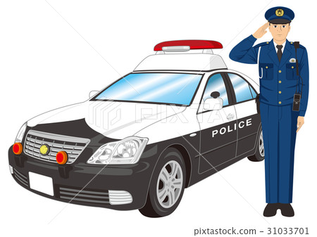 Police officer and police car 31033701