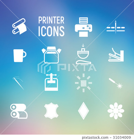 Icons types of printing, typography Icons types of printing, typography 31034009