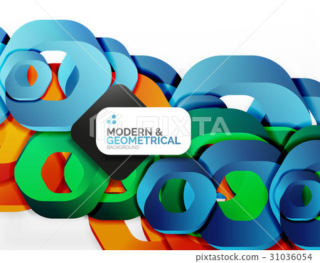 Geometric abstract background, cut chain shapes or Geometric abstract background, cut chain shapes or 31036054