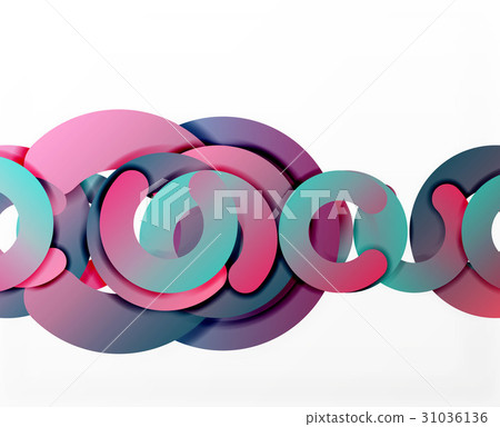 Circle geometric abstract background, colorful 31036136