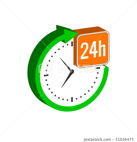 24 hours service symbol.  31036475