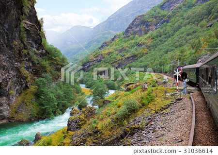 By the train across Scandinavian mountains By the train across Scandinavian mountains 31036614