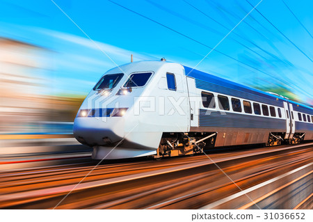 Modern high speed train 31036652