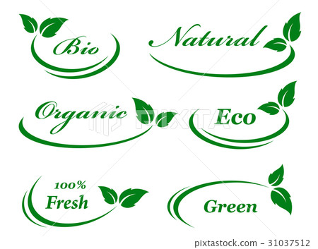 set of background with green leaves 31037512