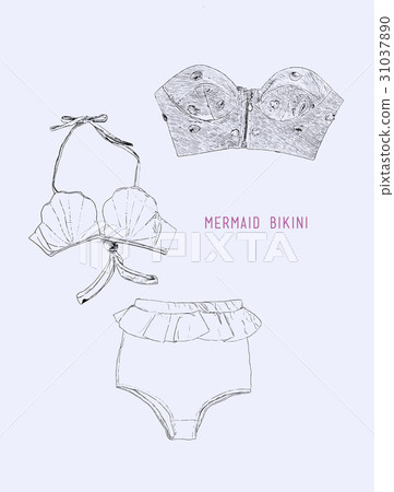 Vector set of swimwear illustration. Vector set of swimwear illustration. 31037890