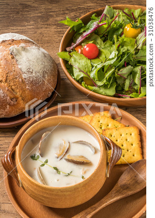 Clam chowder Boston style clam chowder 31038476
