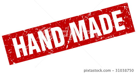 square grunge red hand made stamp square grunge red hand made stamp 31038750