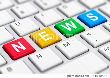 News text word on computer keyboard keys News text word on computer keyboard keys 31040435