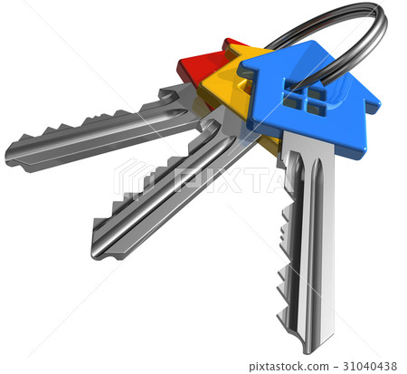 Bunch of color house-shape keys Bunch of color house-shape keys 31040438