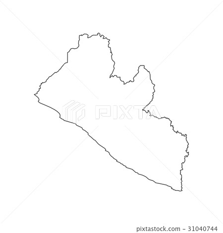 Liberia map silhouette Liberia map silhouette 31040744