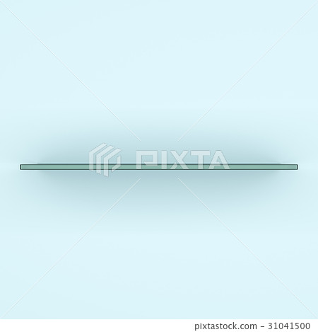 Glass shelf, 3d rendering 31041500