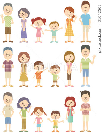 Three generations family (summer clothes) 31042503