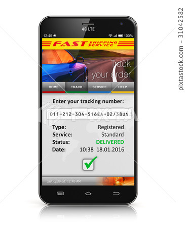 Smartphone with parcel order tracking application 31042582
