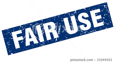 square grunge blue fair use stamp - Stock Illustration [31044501] - PIXTA