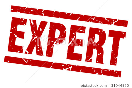 square grunge red expert stamp - Stock Illustration [31044530] - PIXTA