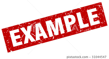 square grunge red example stamp 31044547